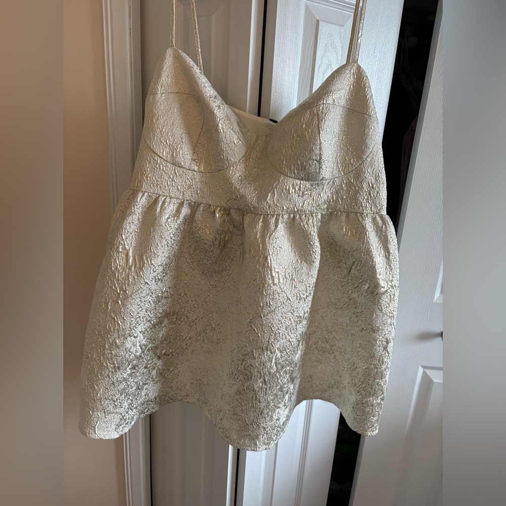 H&M Shimmering Silver Dress